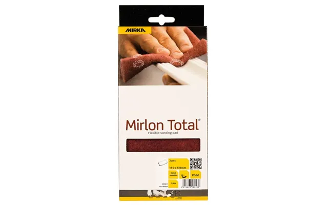 Mirka Mirlon Total Slibesvampe 360 Rød 115x230mm 3stk Pk - 1602193