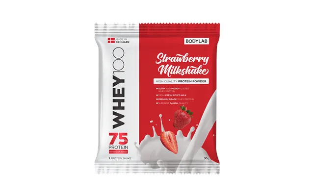 Bodylab Sample Whey 100 Jordbær Milkshake 1 X 30 Gram