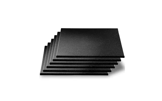 Odin Pro Gummigulv 500x500x15mm Sort 4 Stk. 1kvm