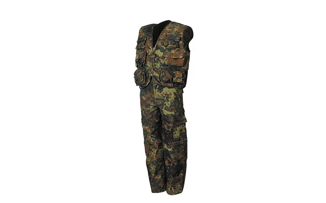 Mfh Militær Zip-off Bukser & Vest Flecktarn
