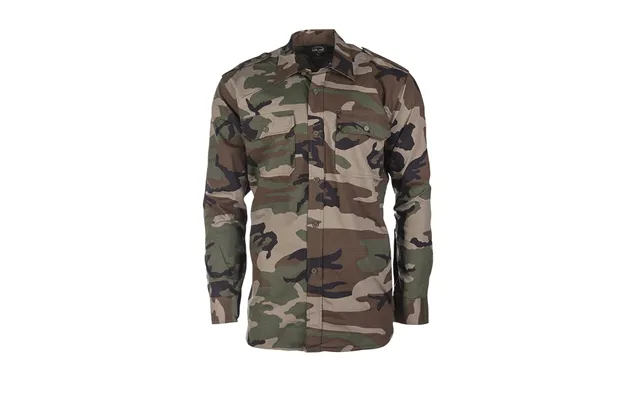 Mil-tec Langærmet Army Skjorte Ripstop Woodland
