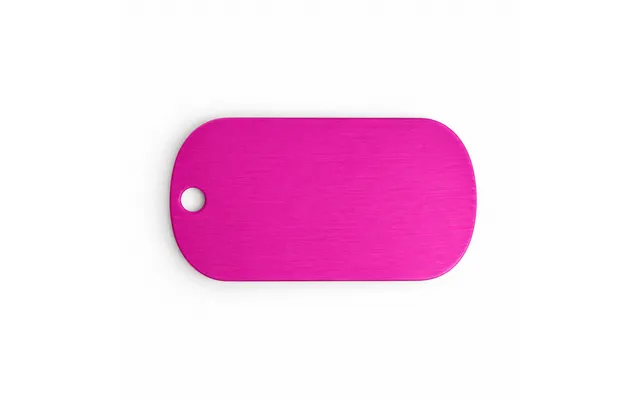 Lyserød Dogtag - Anodiseret