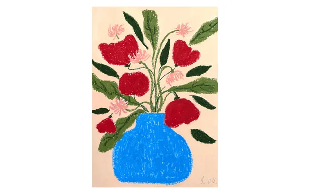 Blue Vase Poppies - Camilla Bergqvist