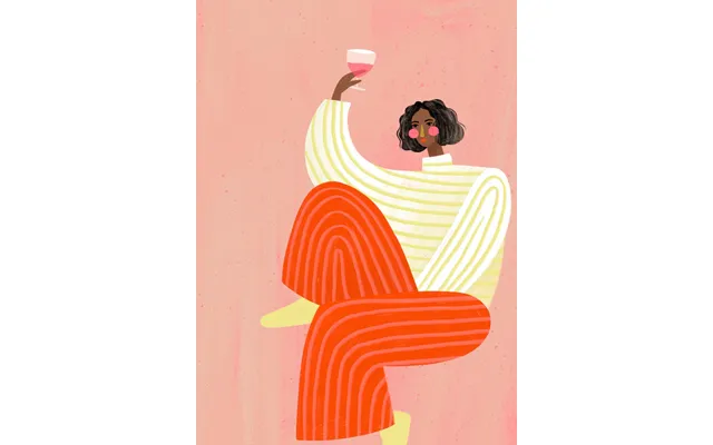 The Woman With The Glass Of Wine - Bea Muller