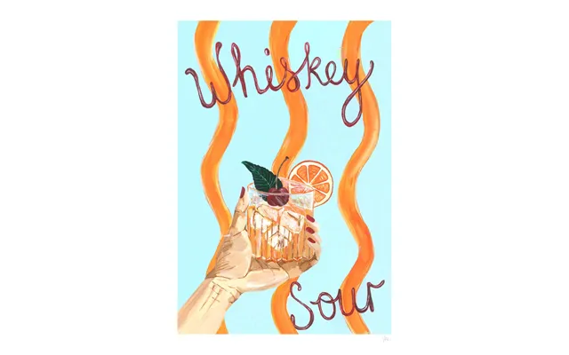 Whiskey Sour Art Print - Violets Print House