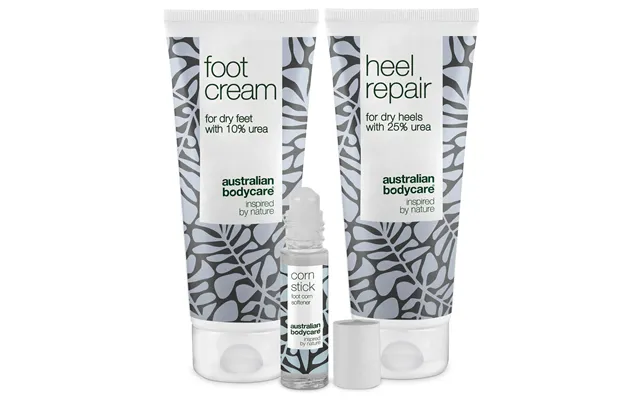 3 Pak Til Pleje Af Ligtorne Og Hård Hud Â Fodcreme - Hælcreme Og Ligtorneolie Til Tørre Fødder