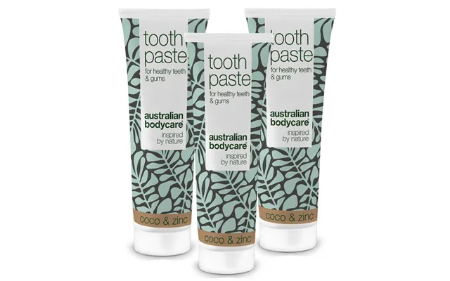 3 Stk. Tea Tree Oil Tandpasta Kokos & Zink Â Til Daglig Pleje Ved Paradentose, Svamp Og Tandkødsbetændelse - 6 Stk