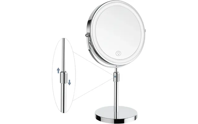 Lumiglow Pro Intelligent Makeupspejl Med Justerbart Led-lys Og 10x Forstørrelse
