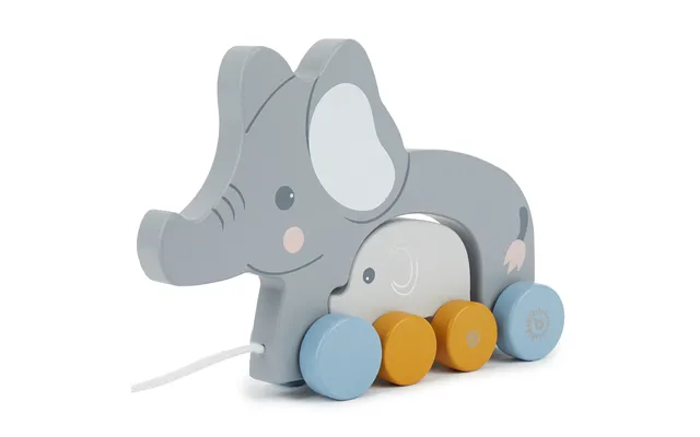 Babynohr - Trækkedyr I Træ Elefant Med Unge
