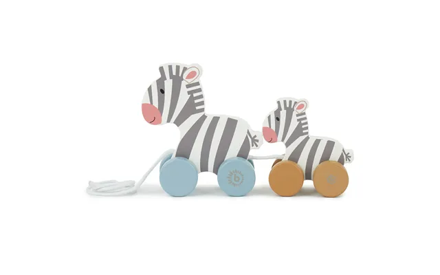 Babynohr - Trækkedyr I Træ Zebra Med Unge