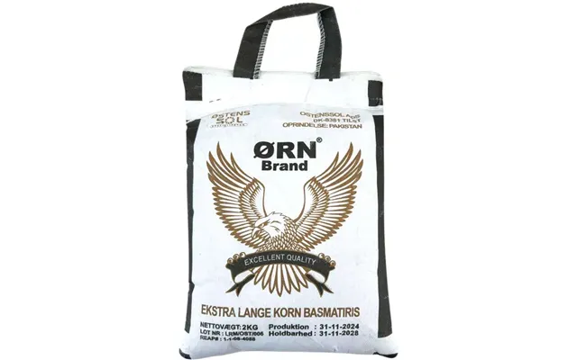 Ørn Brand Steamed Basmati Ris - Ekstra Lange 2 Kg