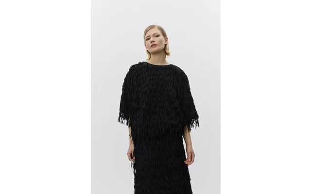 Barcelona Delicate Fringes Bluse - Sort product image