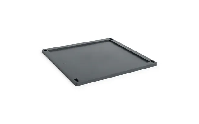 Colour Crate Plastic Square Låg - Charcoal