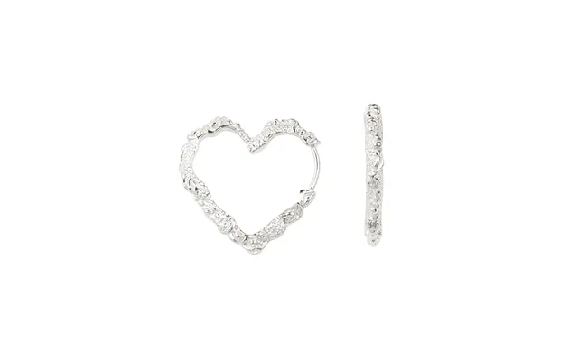 Heart Crush Hoops - Sølv