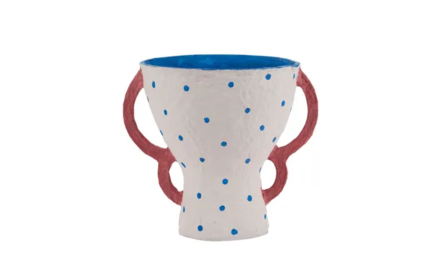 Pokal Vase, Lyserød Blå - H23 Cm.