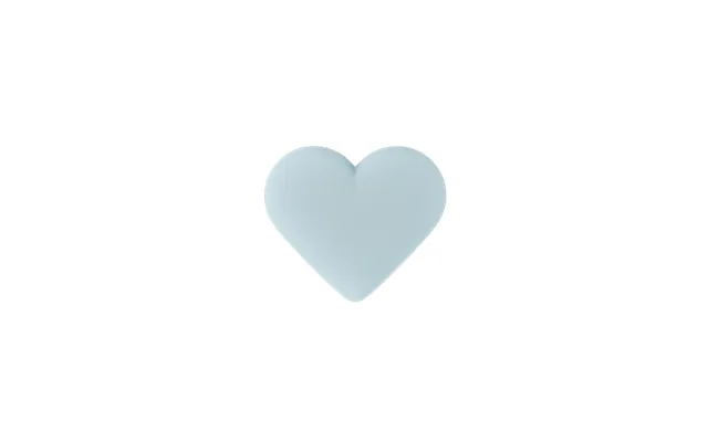 Silicone Heart Sticker - Mineral Blue