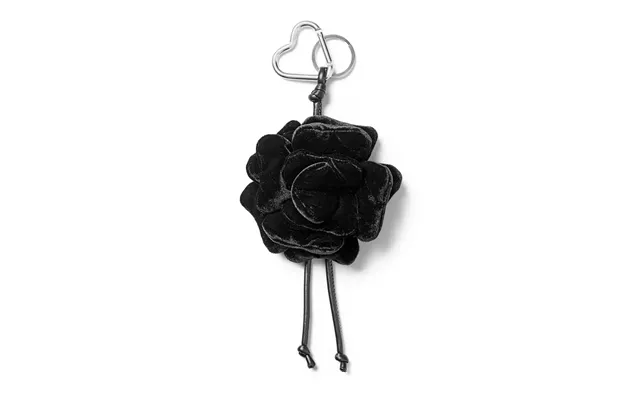 Velour Blomster Charm - Black