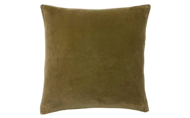 Velour Pude, Oliven Grøn - 50x50cm