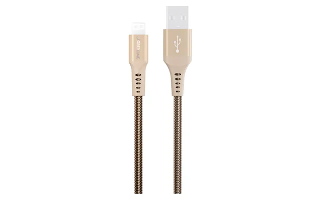 Greylime Braided Usb-a Til Mfi Lightning Kabel Beige - 0,5 M