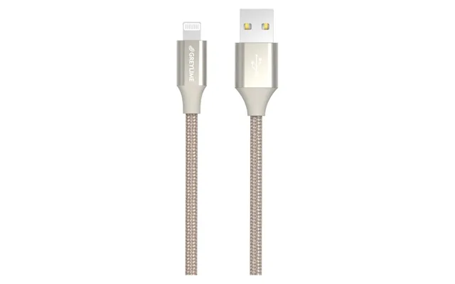 Greylime Braided Usb-a Til Mfi Lightning Kabel Beige 1 M