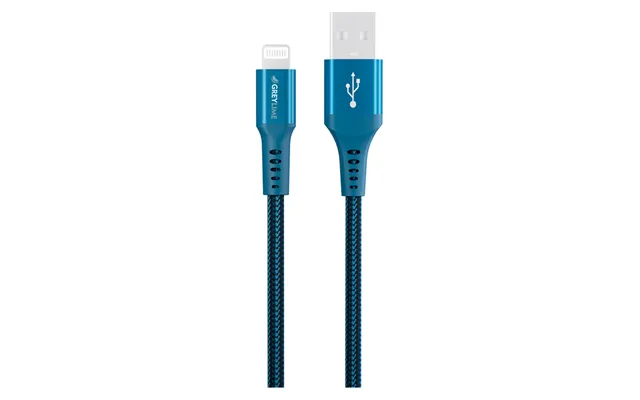 Greylime Braided Usb-a Til Mfi Lightning Kabel Blå - 0,5 M