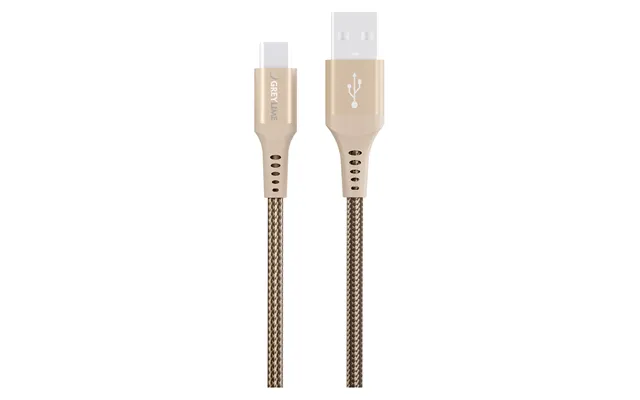 Greylime Braided Usb-a Til Usb-c Kabel Beige - 0,5 M