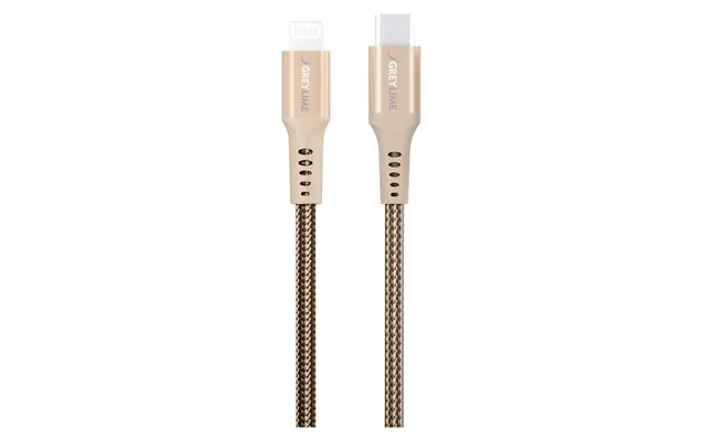 Greylime Braided Usb-c Til Mfi Lightning Kabel Beige - 3 M
