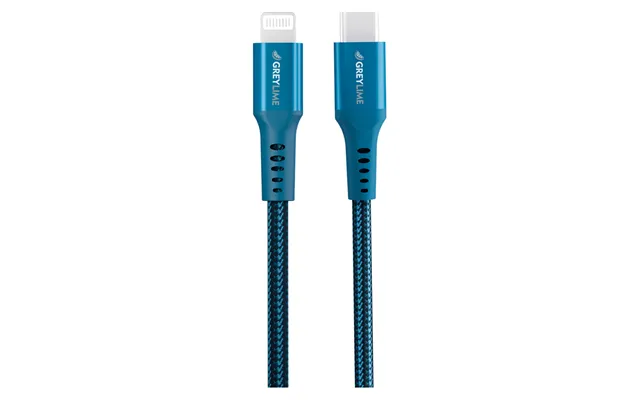 Greylime Braided Usb-c Til Mfi Lightning Kabel Blå - 3 M
