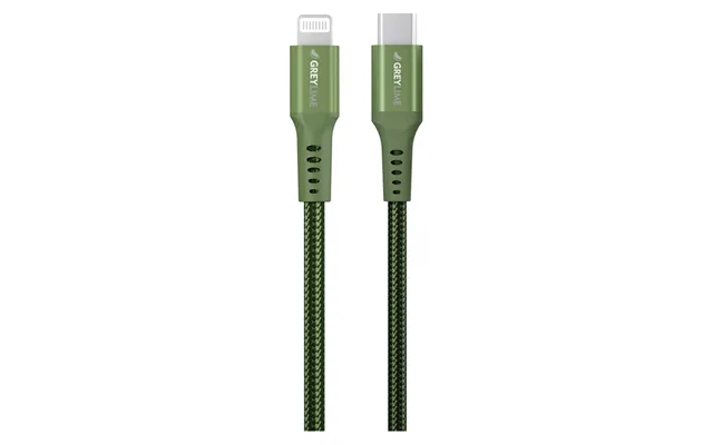 Greylime Braided Usb-c Til Mfi Lightning Kabel Grøn - 0,5 M