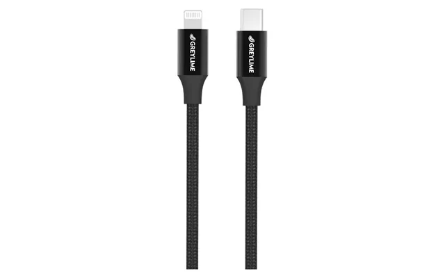 Greylime Braided Usb-c Til Mfi Lightning Kabel Sort 1 M