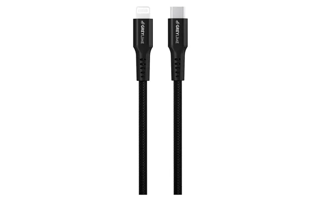 Greylime Braided Usb-c Til Mfi Lightning Kabel Sort - 3 M