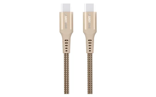 Greylime Braided Usb-c Til Usb-c 60w Kabel Beige - 0,5 M