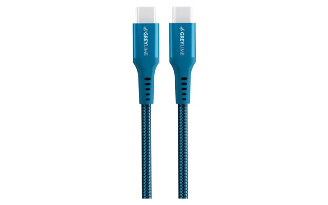 Greylime Braided Usb-c Til Usb-c 60w Kabel Blå - 0,5 M