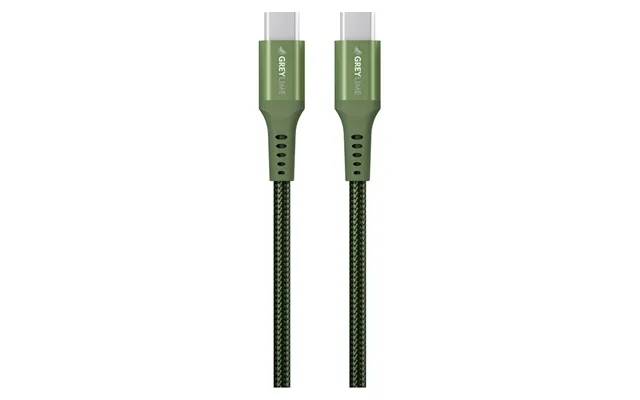 Greylime Braided Usb-c Til Usb-c 60w Kabel Grøn - 3 M