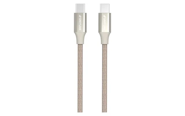 Greylime Braided Usb-c Til Usb-c 60w Pd Kabel Beige 1 M