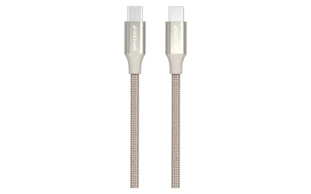 Greylime Braided Usb-c Til Usb-c 60w Pd Kabel Beige 2 M