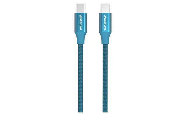 Greylime Braided Usb-c Til Usb-c 60w Pd Kabel Blå 1 M