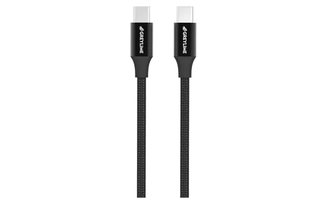Greylime Braided Usb-c Til Usb-c Kabel Sort 1 M