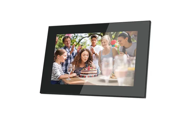 Lippa 10 Frameo - Digital Billedramme I Glas, Sort