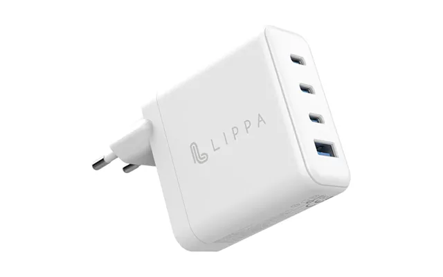Lippa 100w 3 X Usb-c Pd & Usb-a Qc Gan Oplader - Hvid