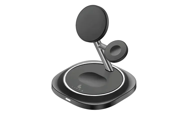 Lippa 3-i-1 Magsafe Trådløs Oplader 15w - Sort