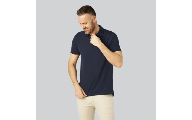Bambus Polo I Navy Blå Til Mænd