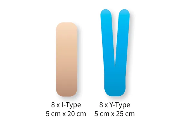 Kinesiologytape Precut - Ryg 8 Pak