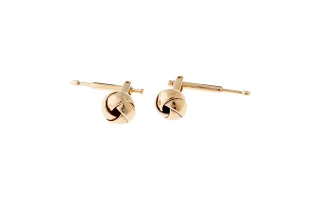 Brystknapper I 8 Kt. Guld Med Flettet Knuder - 7 Mm