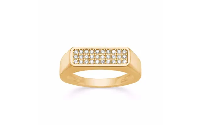 Forgyldt Sølv Ring Med Zirkoniasten - Aflant Design