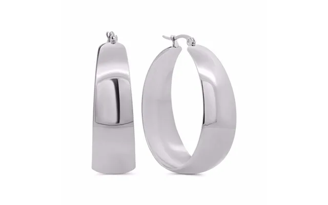 Hoops 40 Mm I Stål - Chunky Blankpoleret Design