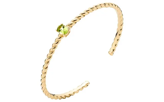 Snoet Armring I Forgyldt Sølv Med Peridot