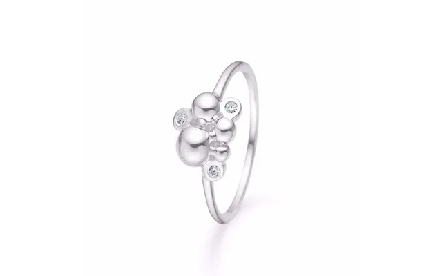 Sophia Sølvring Med Kugler Og Zirkonia - 925 Sterling