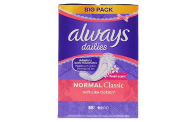 Always Dailies Normal Classic Fresh Scent 58 Stk.