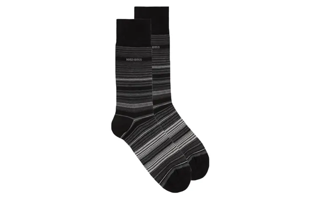 Boss Hugo Boss Strømper Egyptisk Bomuld Str. 39-42 - Multi Stripe 1 Stk